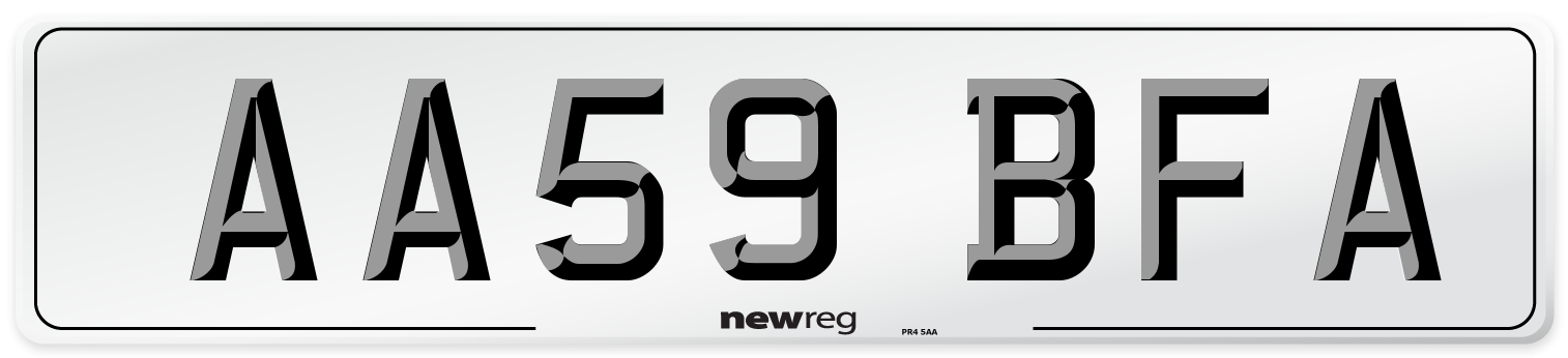 AA59 BFA Number Plate from New Reg